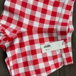 Janie and Jack Red and White Checkered Shorts